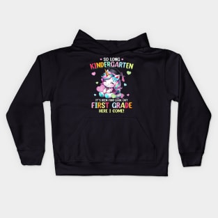 Unicorn So long Kindergarten Graduation Last Day Of School Kids Hoodie